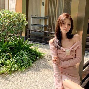 TWO PIECES BOW MINI DRESS